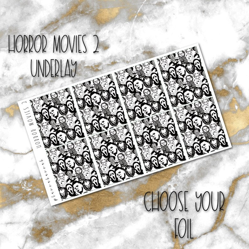 Horror Movies 2 | Foiled Halloween Underlays