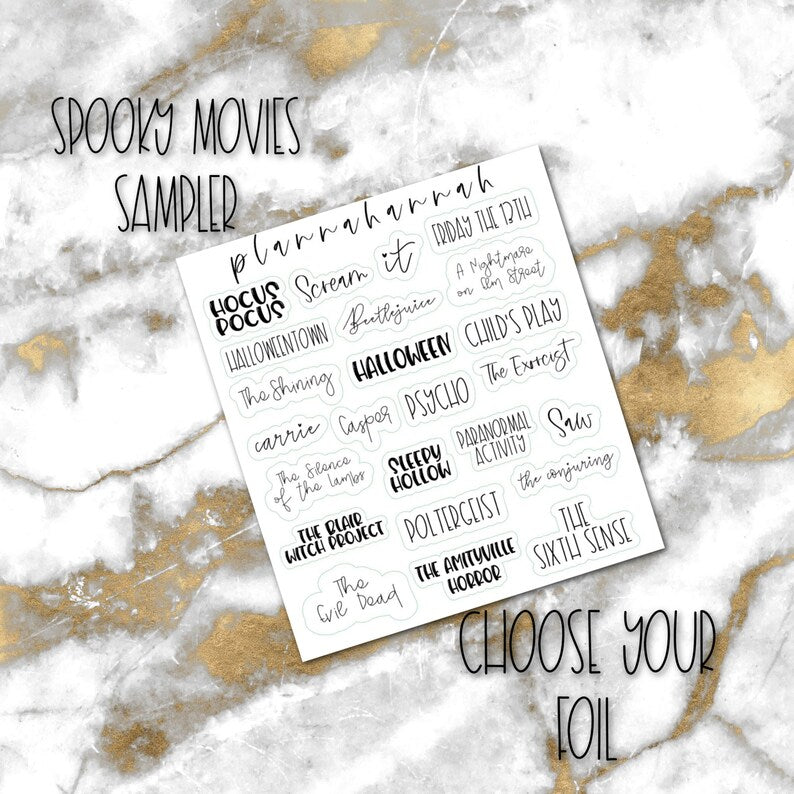 Spooky Movies | Foiled Halloween Sampler