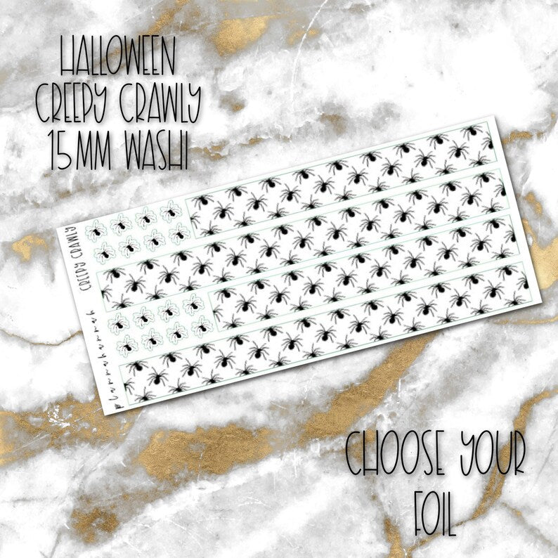 Creepy Crawly | 15mm Halloween Washi Overlay