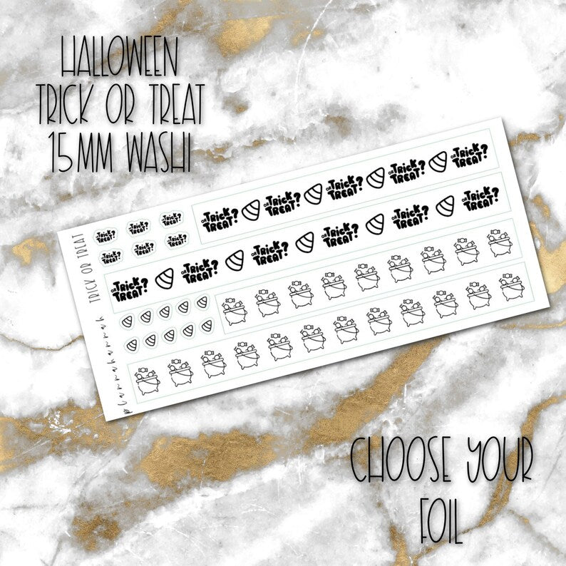 Trick or Treat | 15mm Halloween Washi Overlay