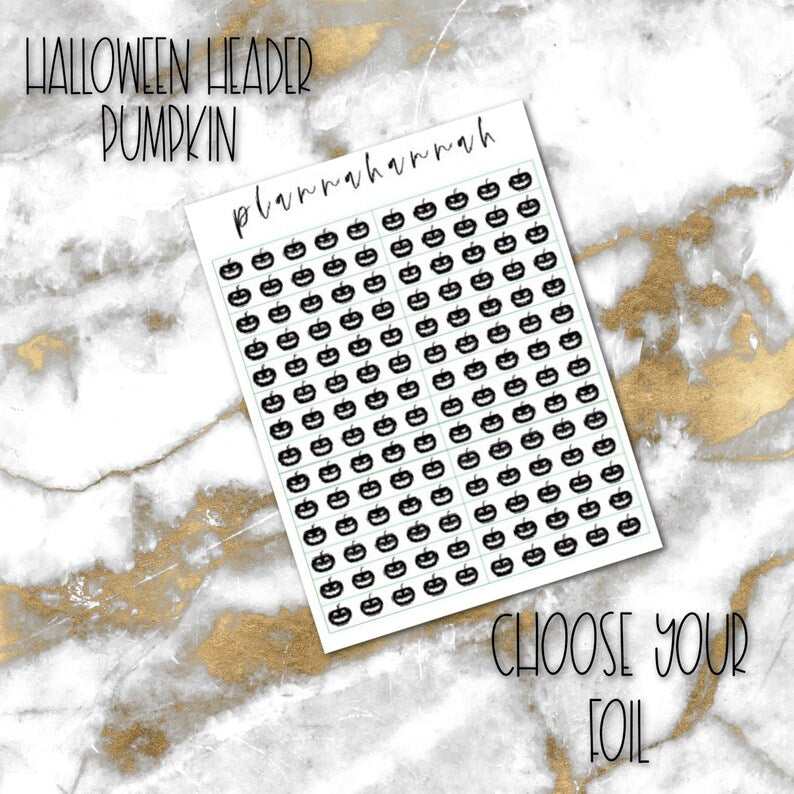 Pumpkin | Foiled Halloween Header Overlay