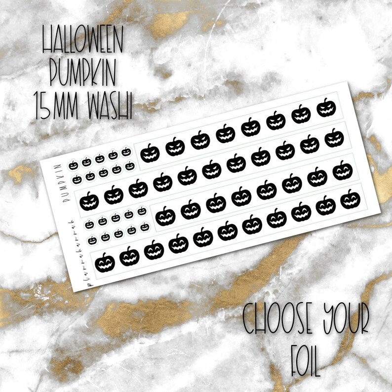 Pumpkin | 15mm Halloween Washi Overlay