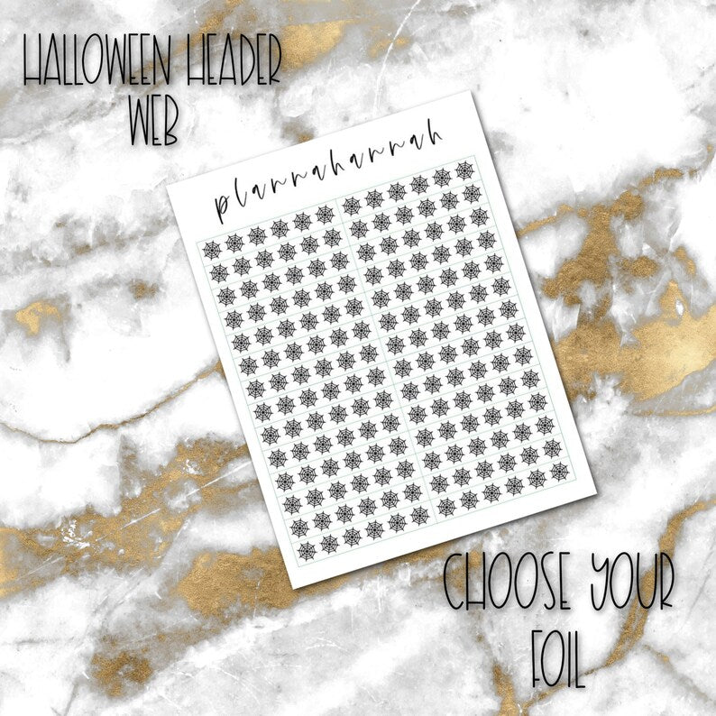 Web | Foiled Halloween Header Overlay