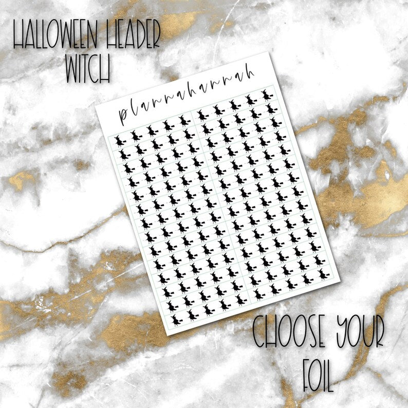 Witch | Foiled Halloween Header Overlay