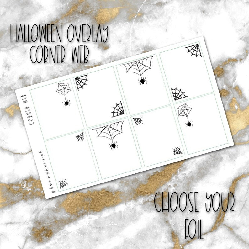 Corner Web | Foiled Halloween Overlay