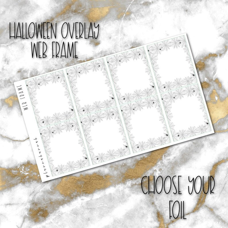 Web Frame | Foiled Halloween Overlay