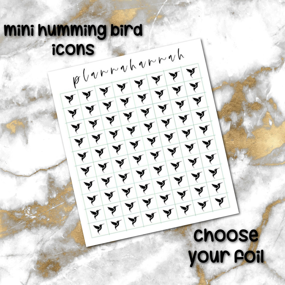 Mini Humming Bird | Foiled Icon