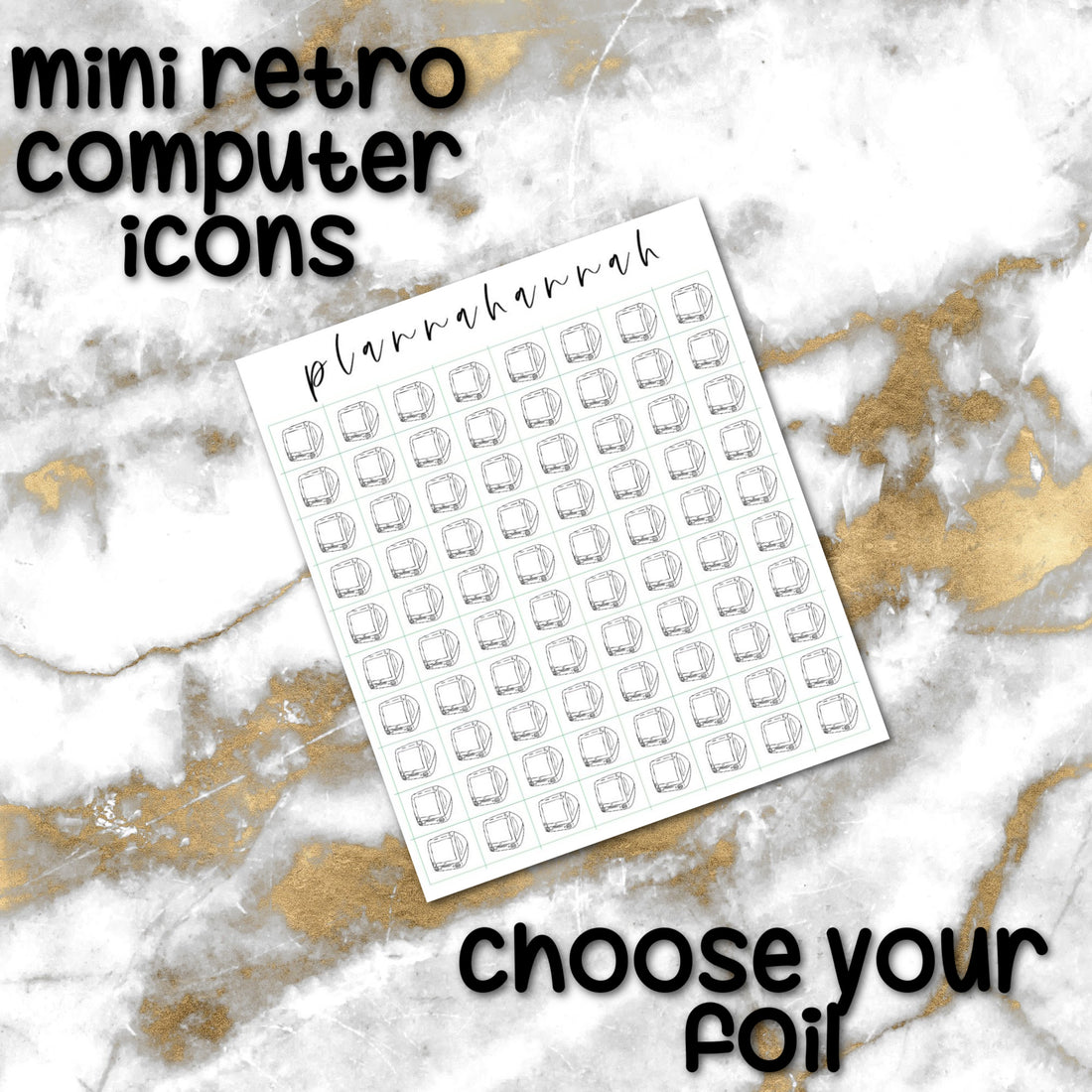 Mini Retro Computer | Foiled Icon