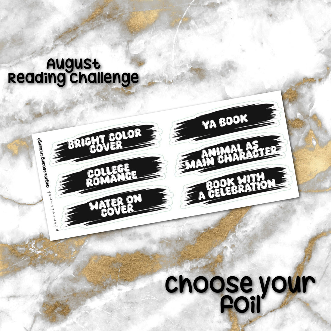 August Reading Challenge | Foiled Journal Sticker