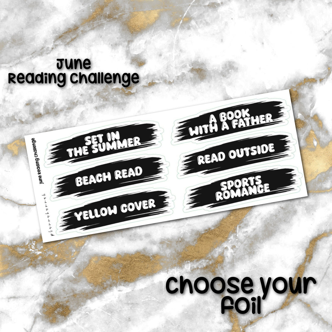 June Reading Challenge | Foiled Journal Sticker