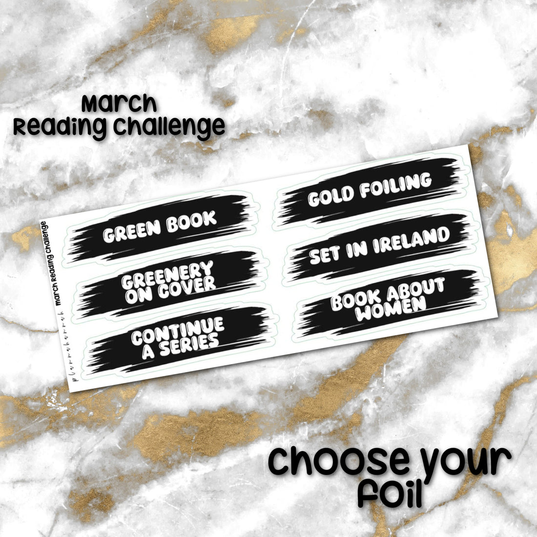 March Reading Challenge | Foiled Journal Sticker