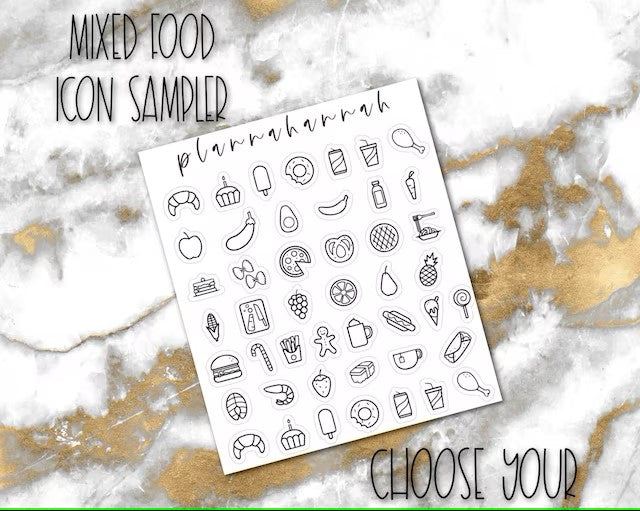 Mixed Food | Foiled Icon Sampler