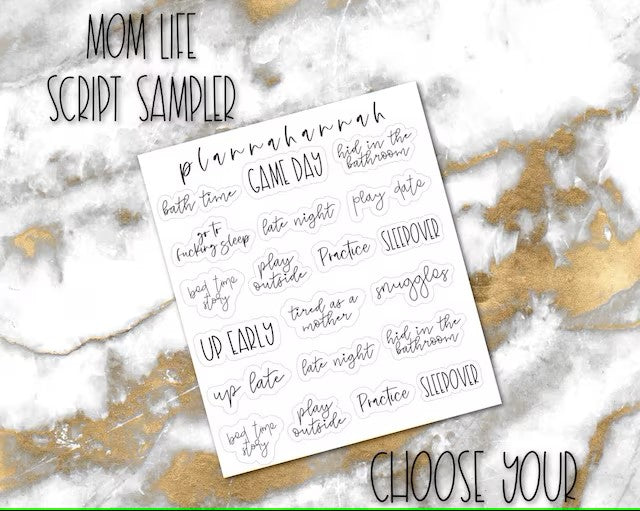 Mom Life | Foiled Script Sampler
