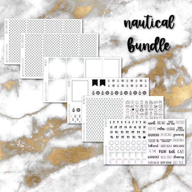 Nautical Bundle | Foiled Sticker Bundle