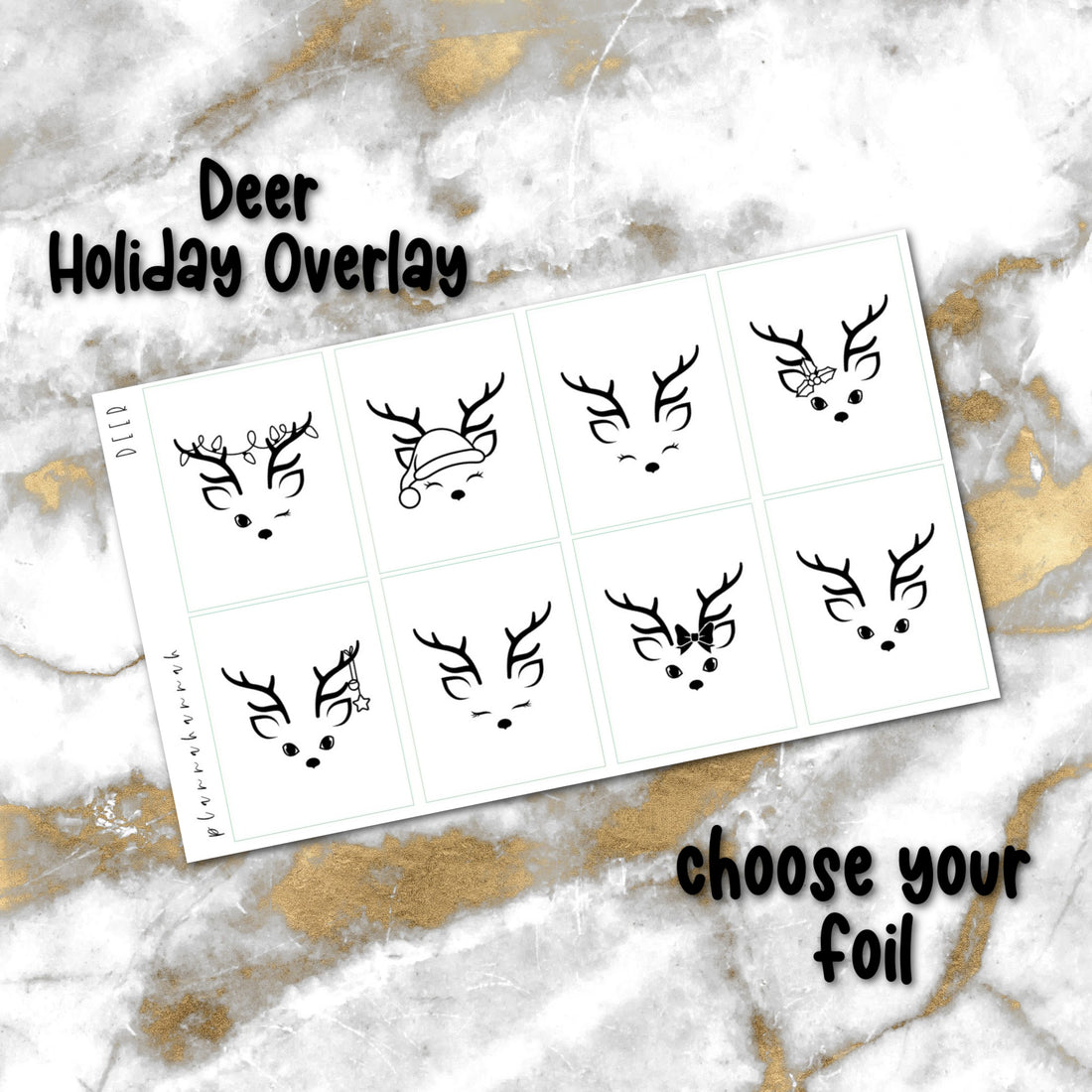 Deer | Foiled Holiday Overlay