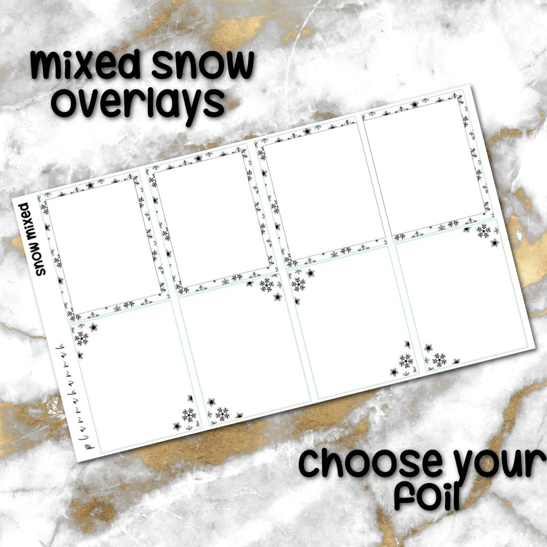 Mixed Snow | Foiled Holiday Overlay