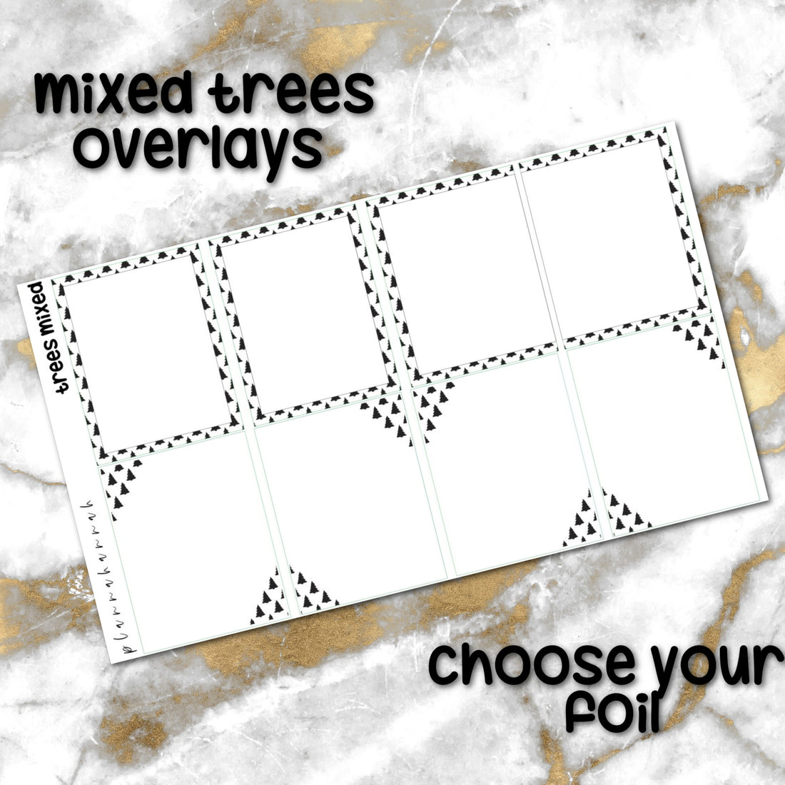 Mixed Trees | Foiled Holiday Overlay