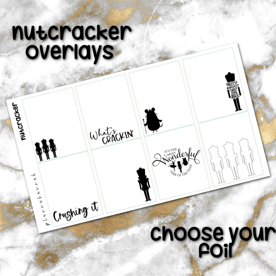 Nutcracker | Foiled Holiday Overlay
