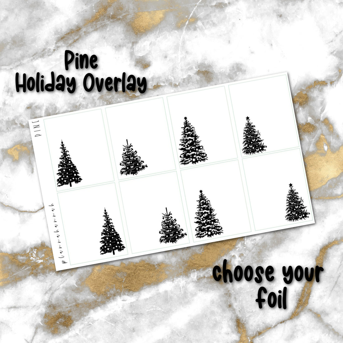 Pine | Foiled Holiday Overlay