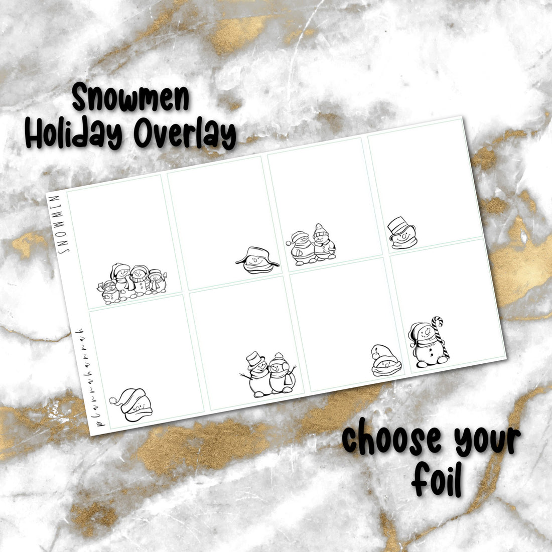 Snowmen | Foiled Holiday Overlay