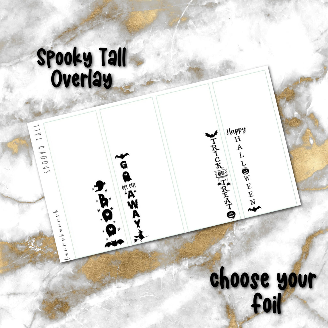 Spooky Tall | Foiled Halloween Overlay