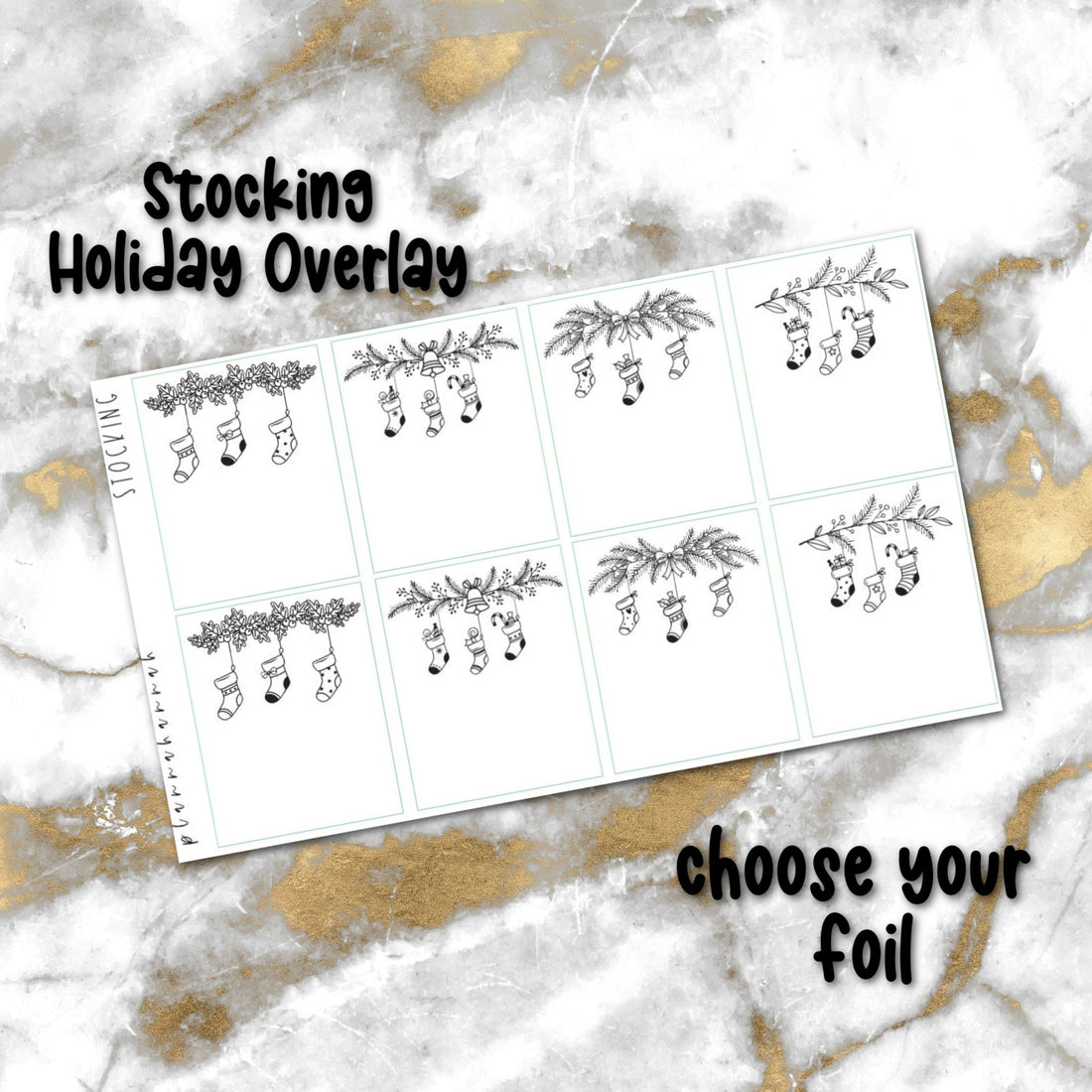 Stocking | Foiled Holiday Overlay