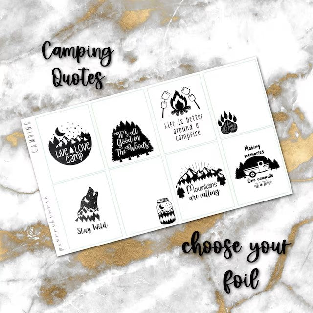 Camping | Foiled Quote