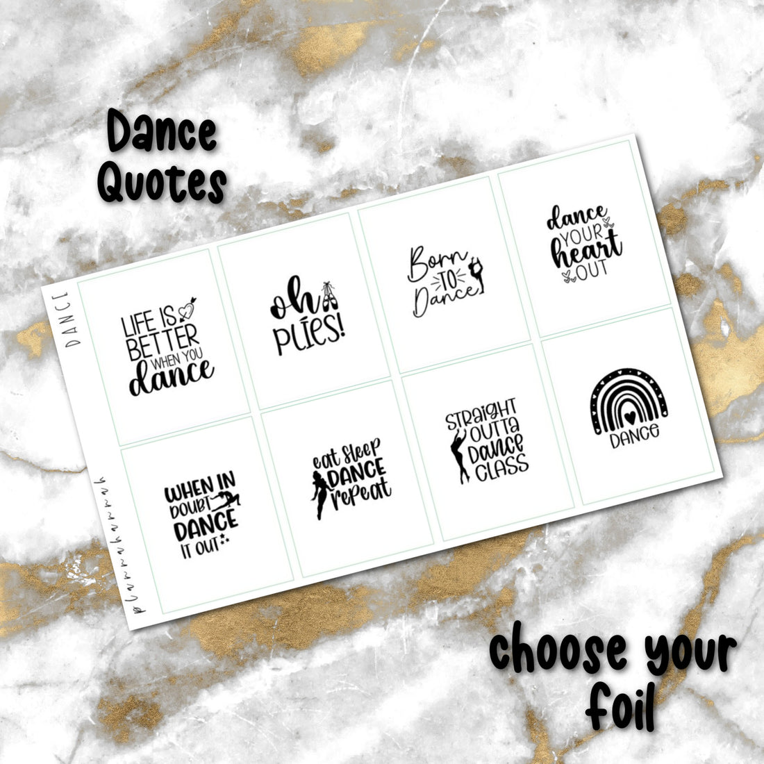Dance | Foiled Quote