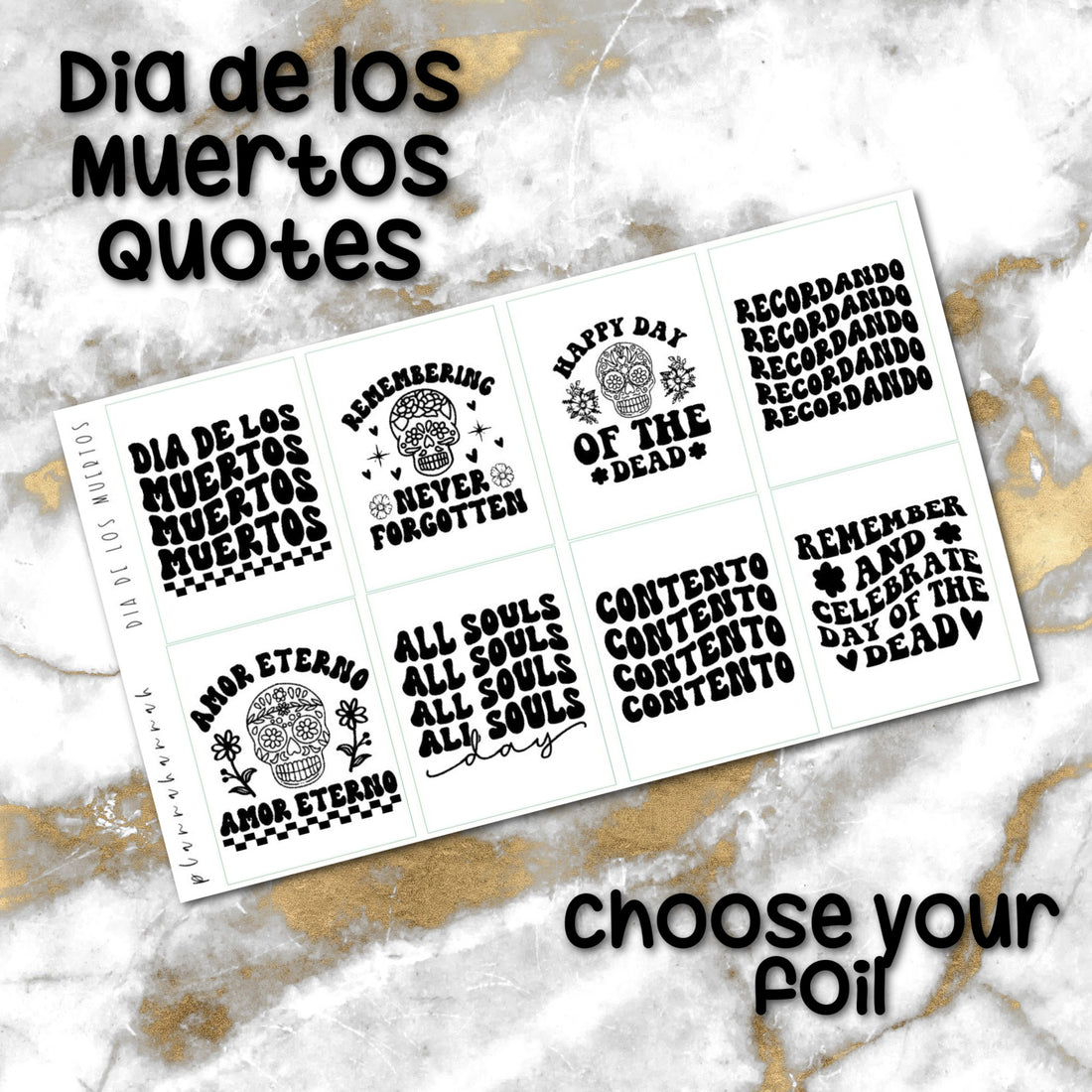 Dia de los Muertos | Foiled Halloween Quotes
