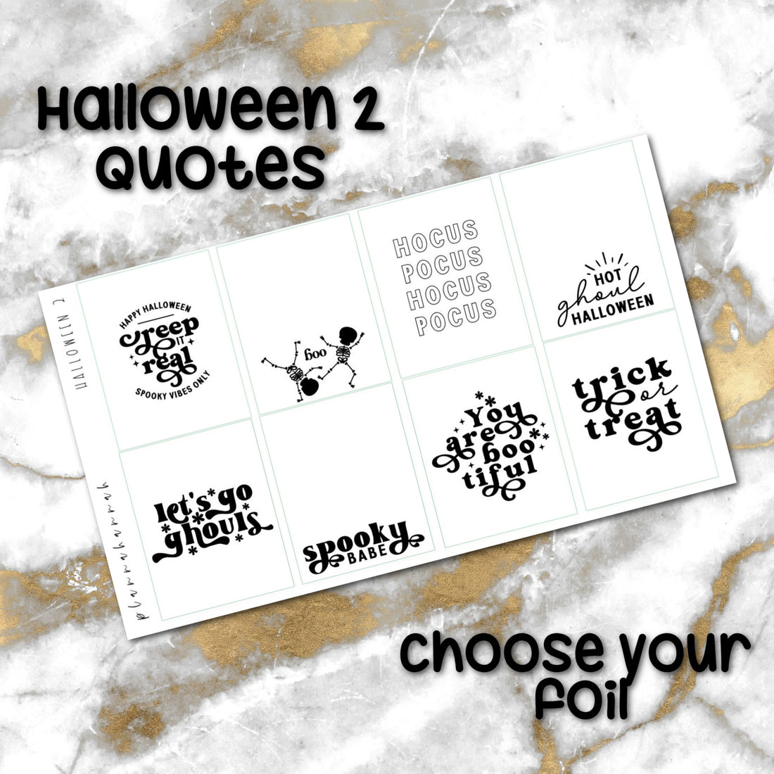 Halloween 2 | Foiled Halloween Quotes