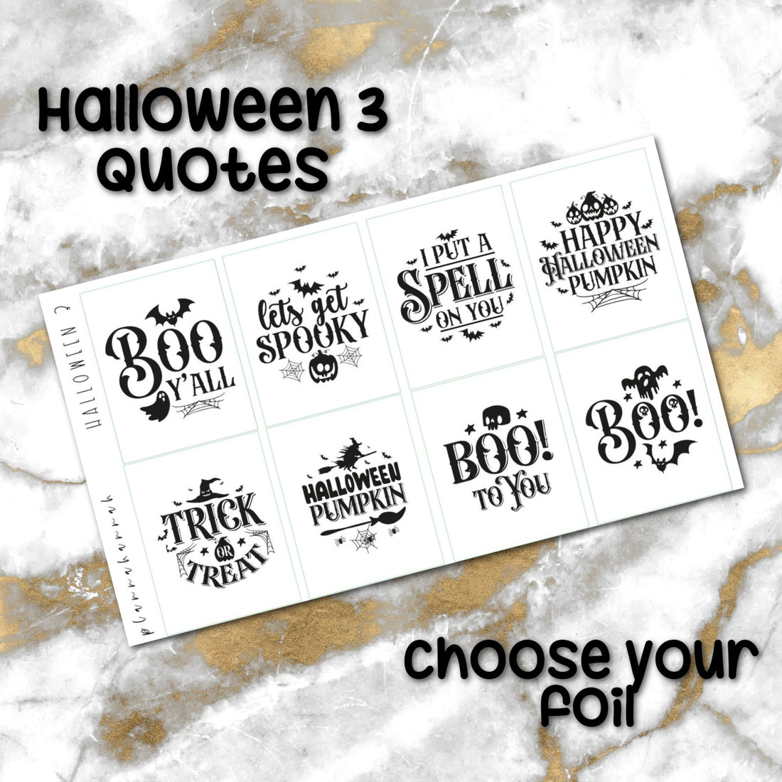 Halloween 3 | Foiled Halloween Quotes