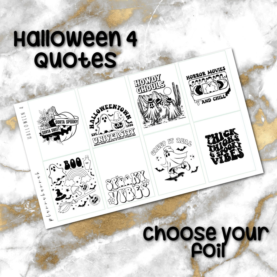 Halloween 4 | Foiled Halloween Quotes