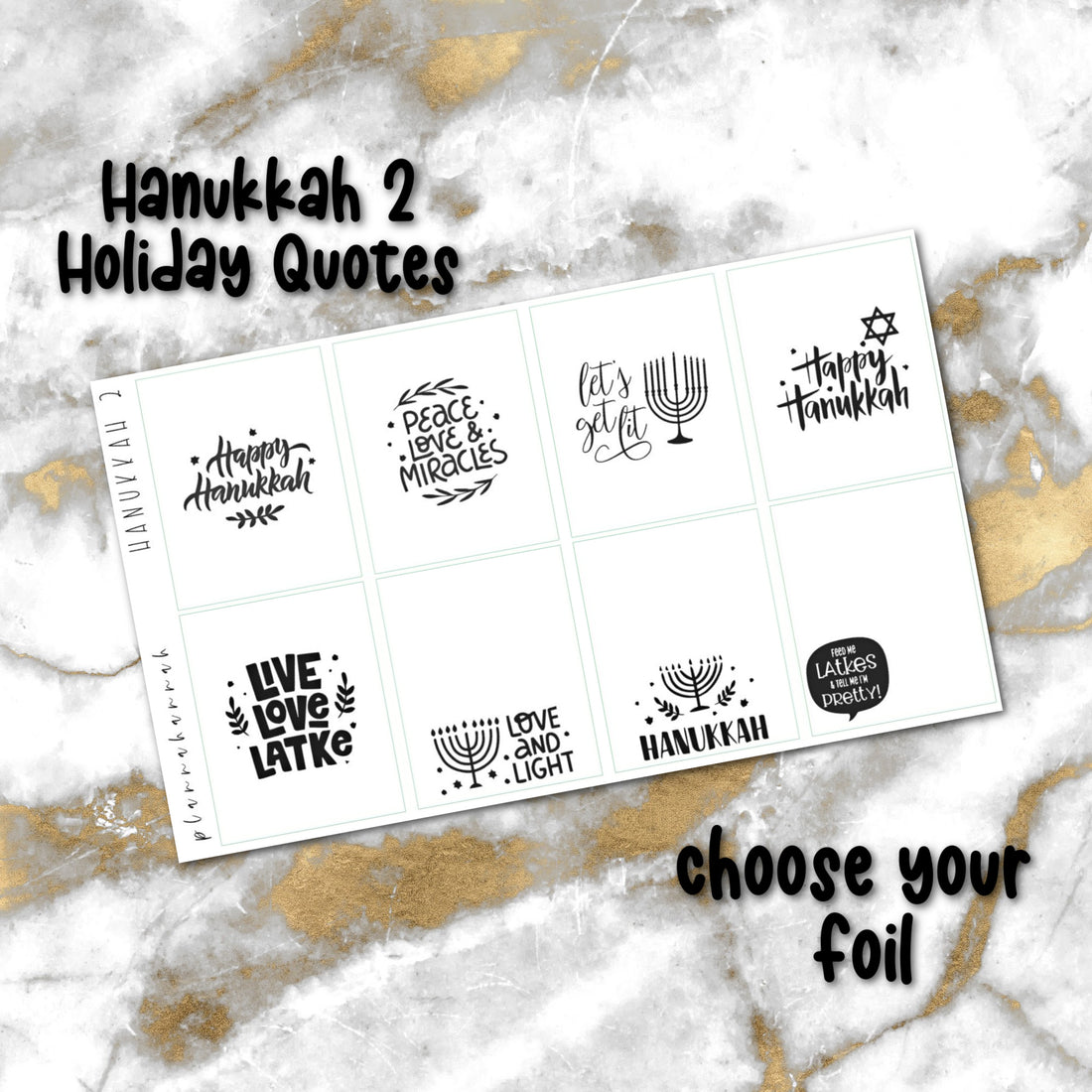 Hanukkah 2 | Foiled Holiday Quotes