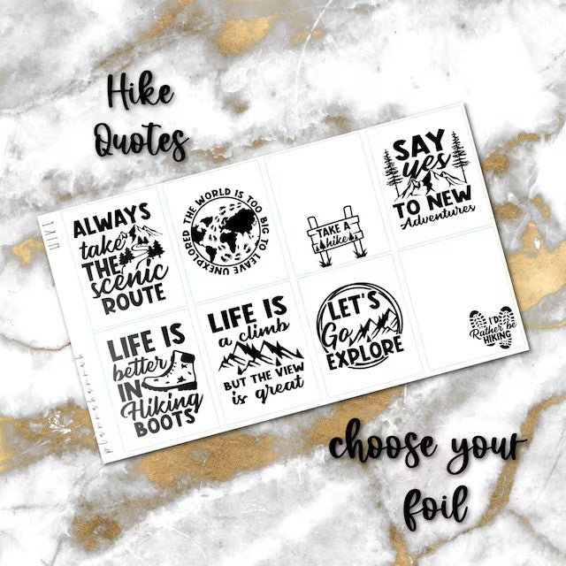Hike | Foiled Quote