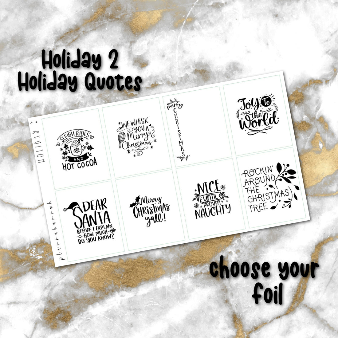 Holiday 2 | Foiled Holiday Quotes