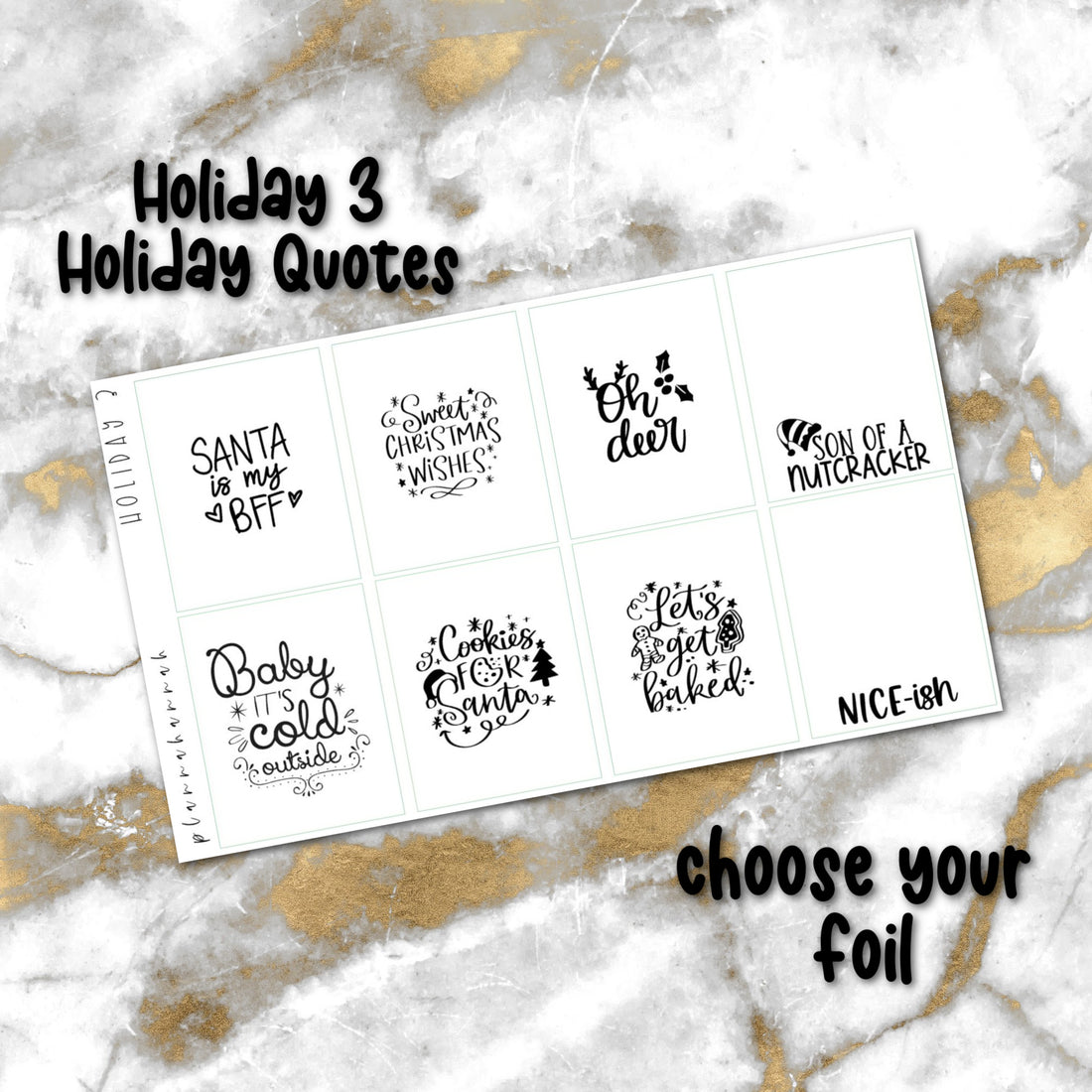 Holiday 3 | Foiled Holiday Quotes
