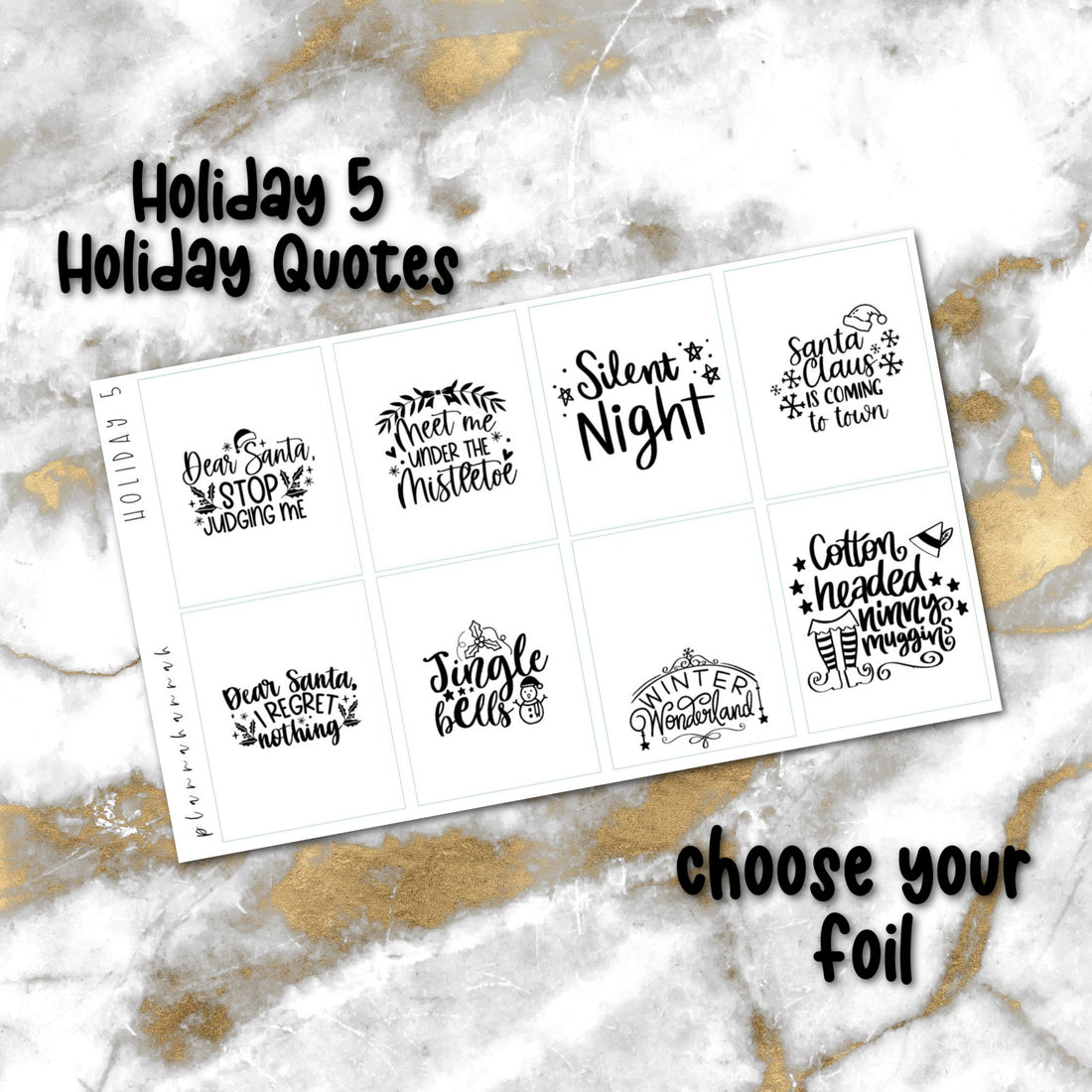 Holiday 5 | Foiled Holiday Quotes