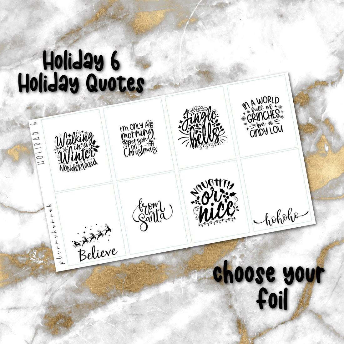 Holiday 6 | Foiled Holiday Quotes