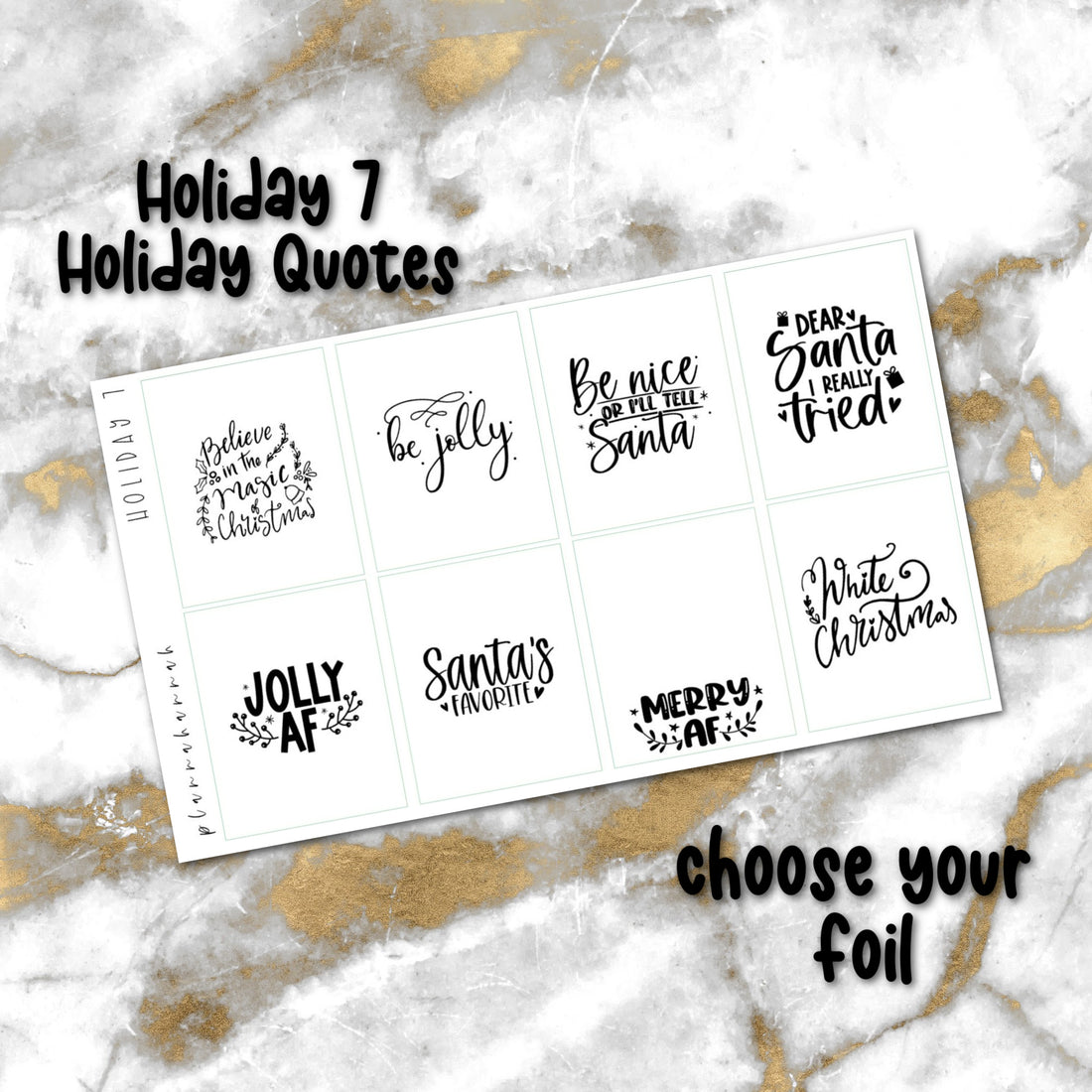 Holiday 7 | Foiled Holiday Quotes