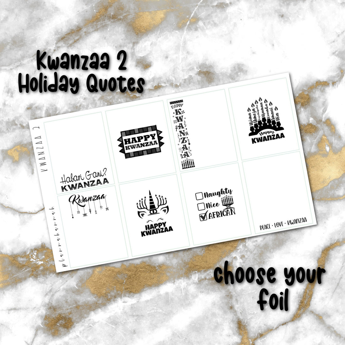 Kwanzaa 2 | Foiled Holiday Quotes
