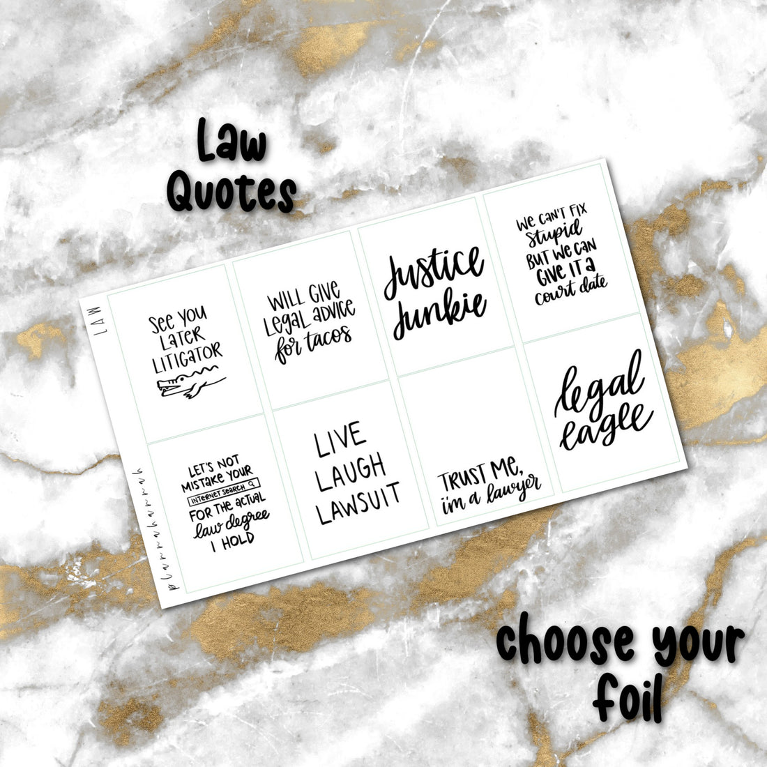 Law | Foiled Quotes