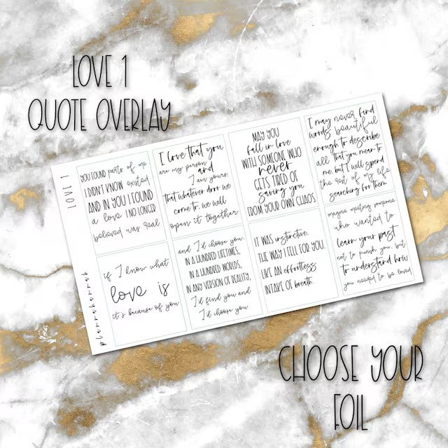 Love 1 | Foiled Quote