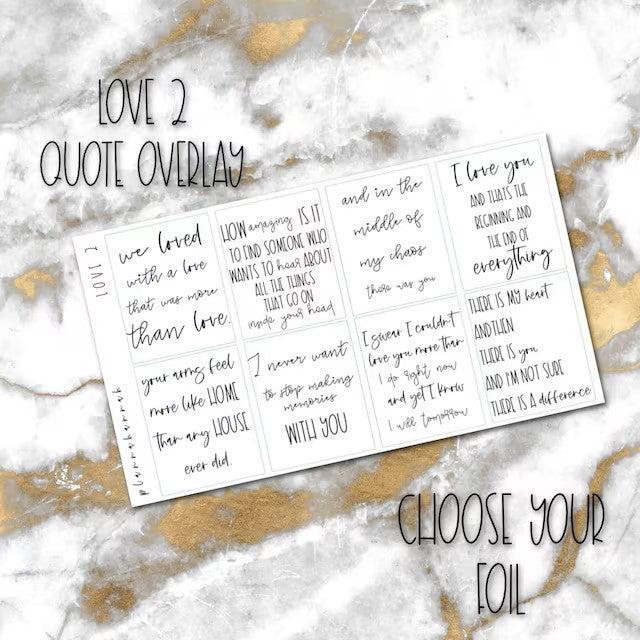 Love 2 | Foiled Quote