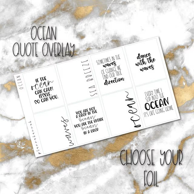 Ocean | Foiled Quote