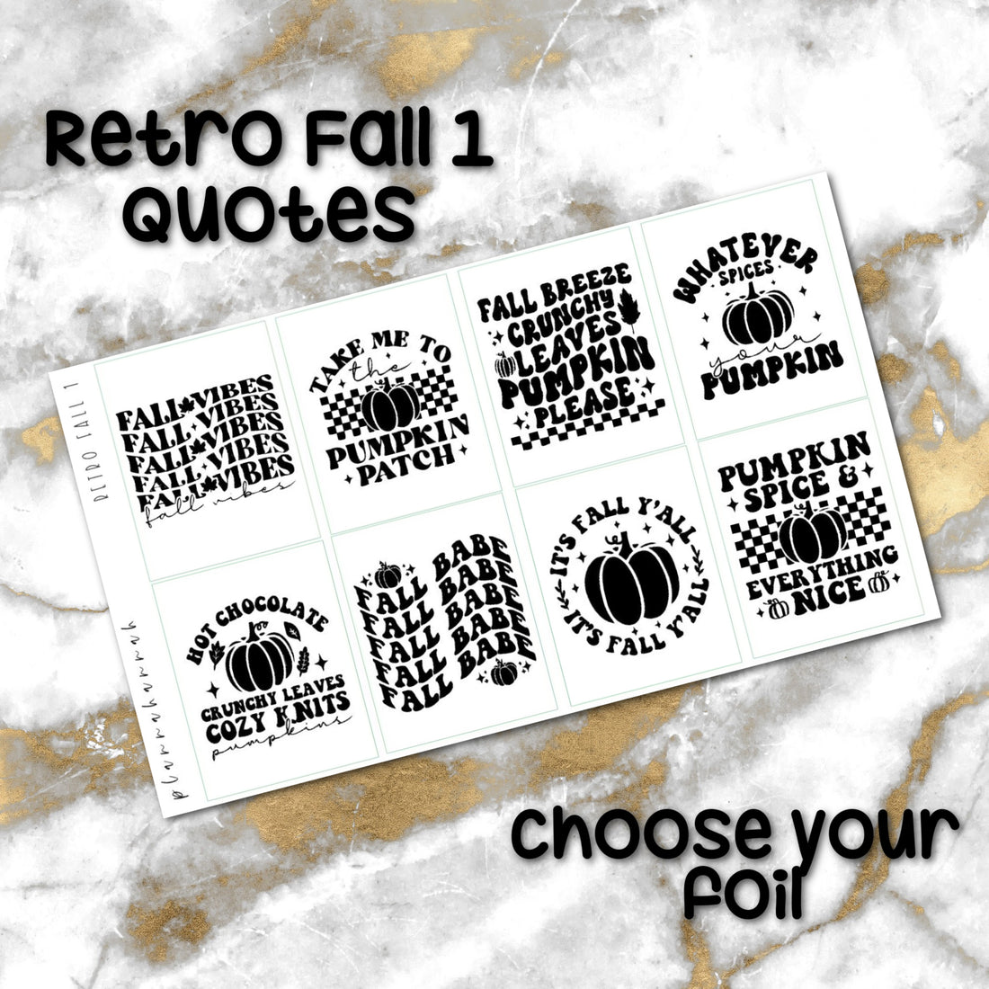 Retro Fall 1 | Foiled Halloween Quotes