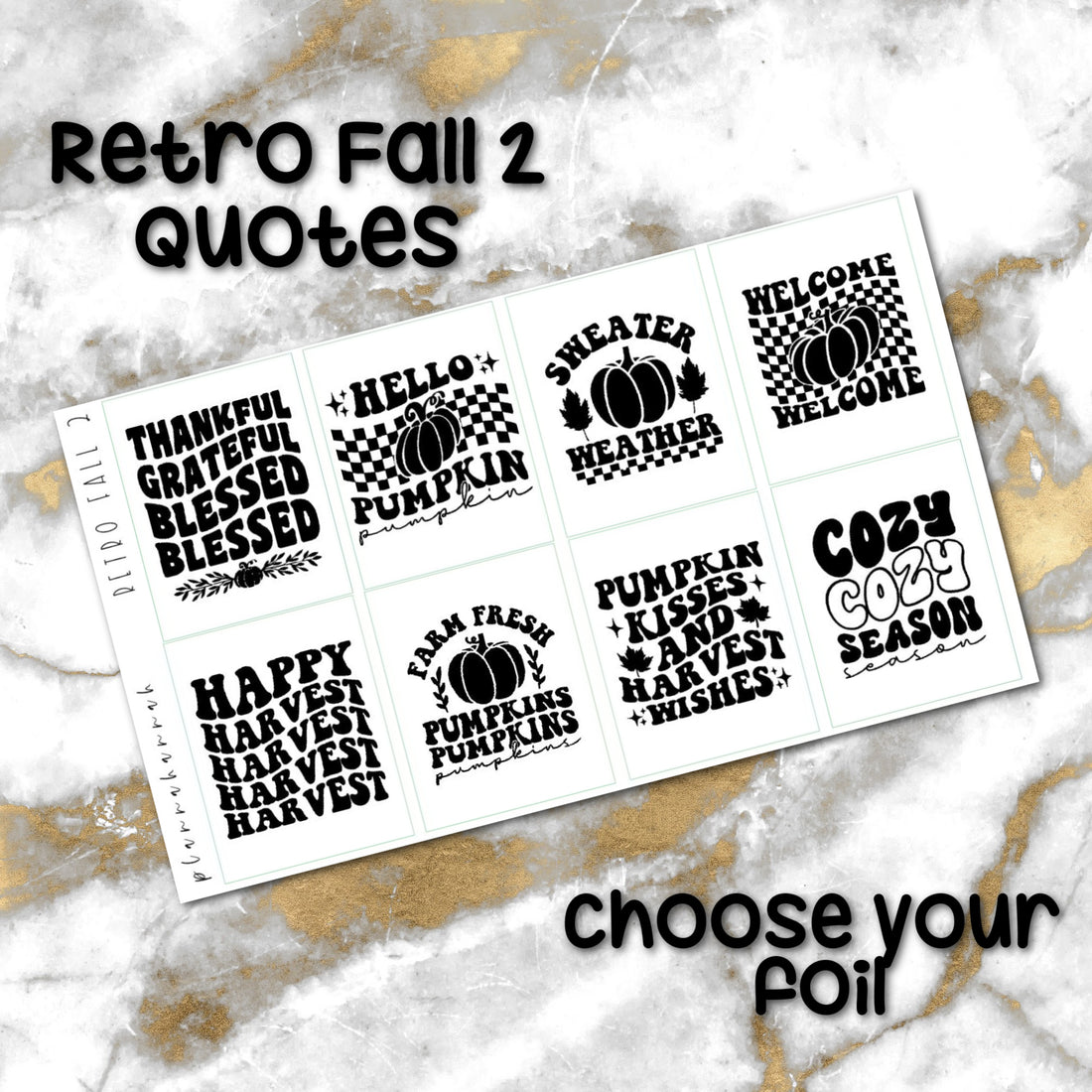 Retro Fall 2 | Foiled Halloween Quotes
