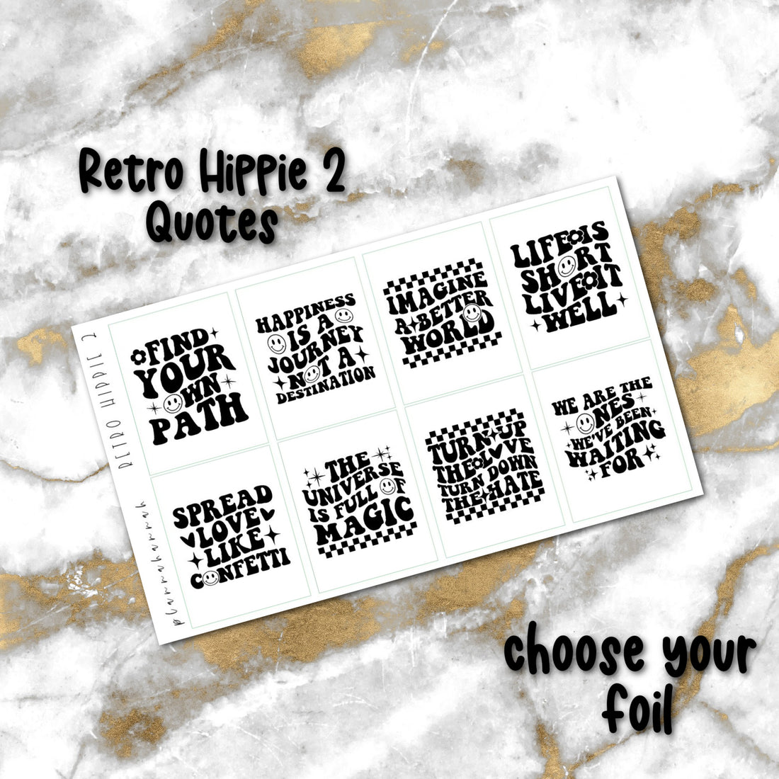 Retro Hippie 2 | Foiled Quote