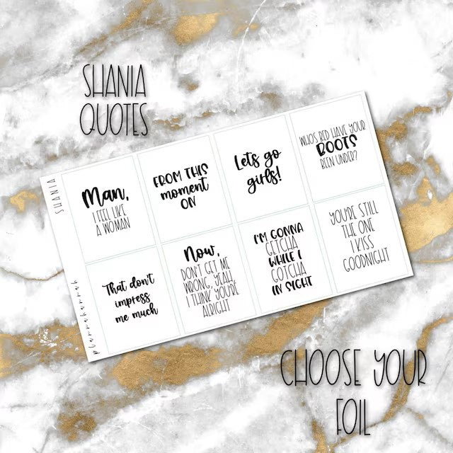 Shania | Foiled Fandom Quotes