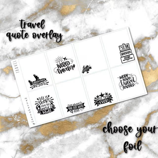 Travel | Foiled Quote
