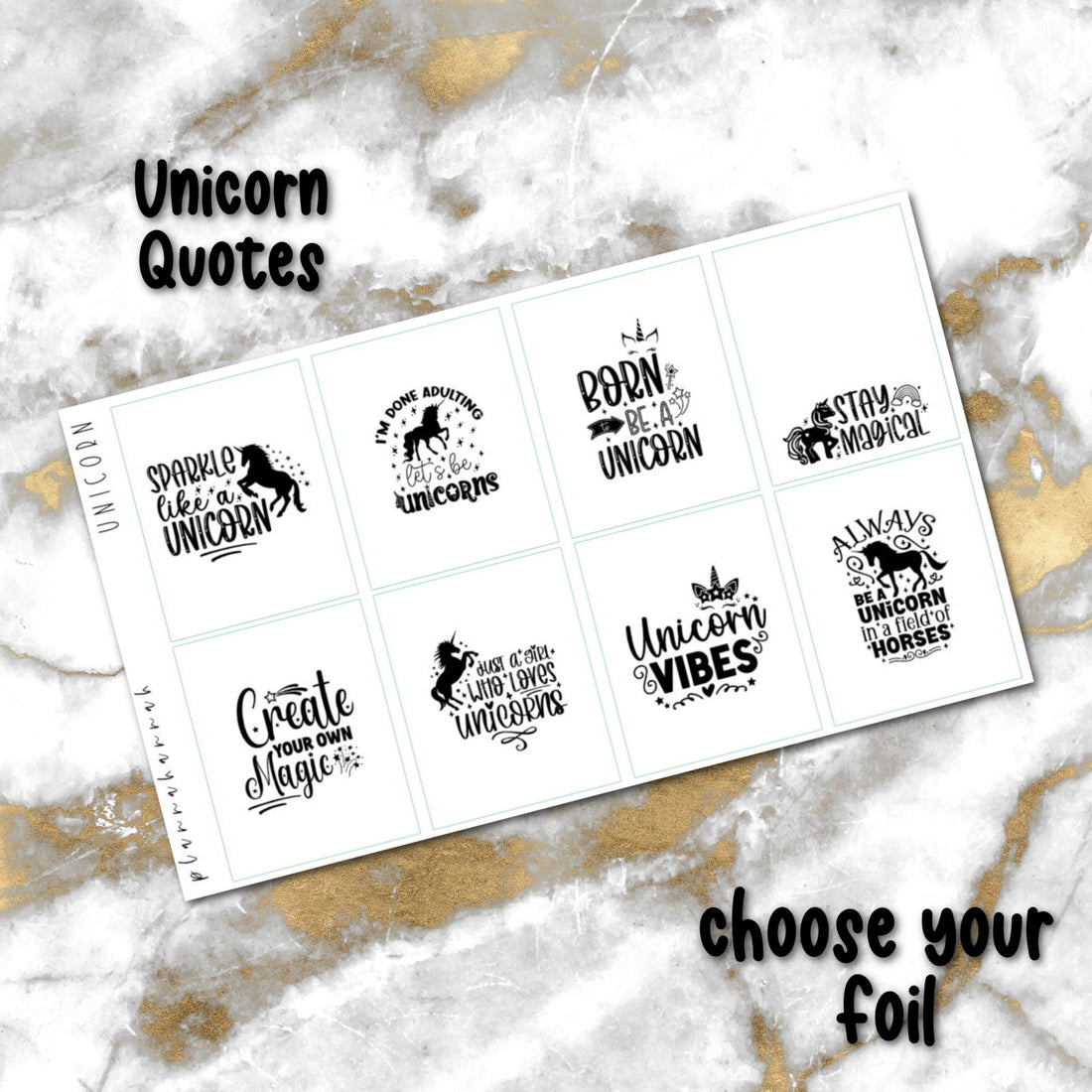 Unicorn | Foiled Quote